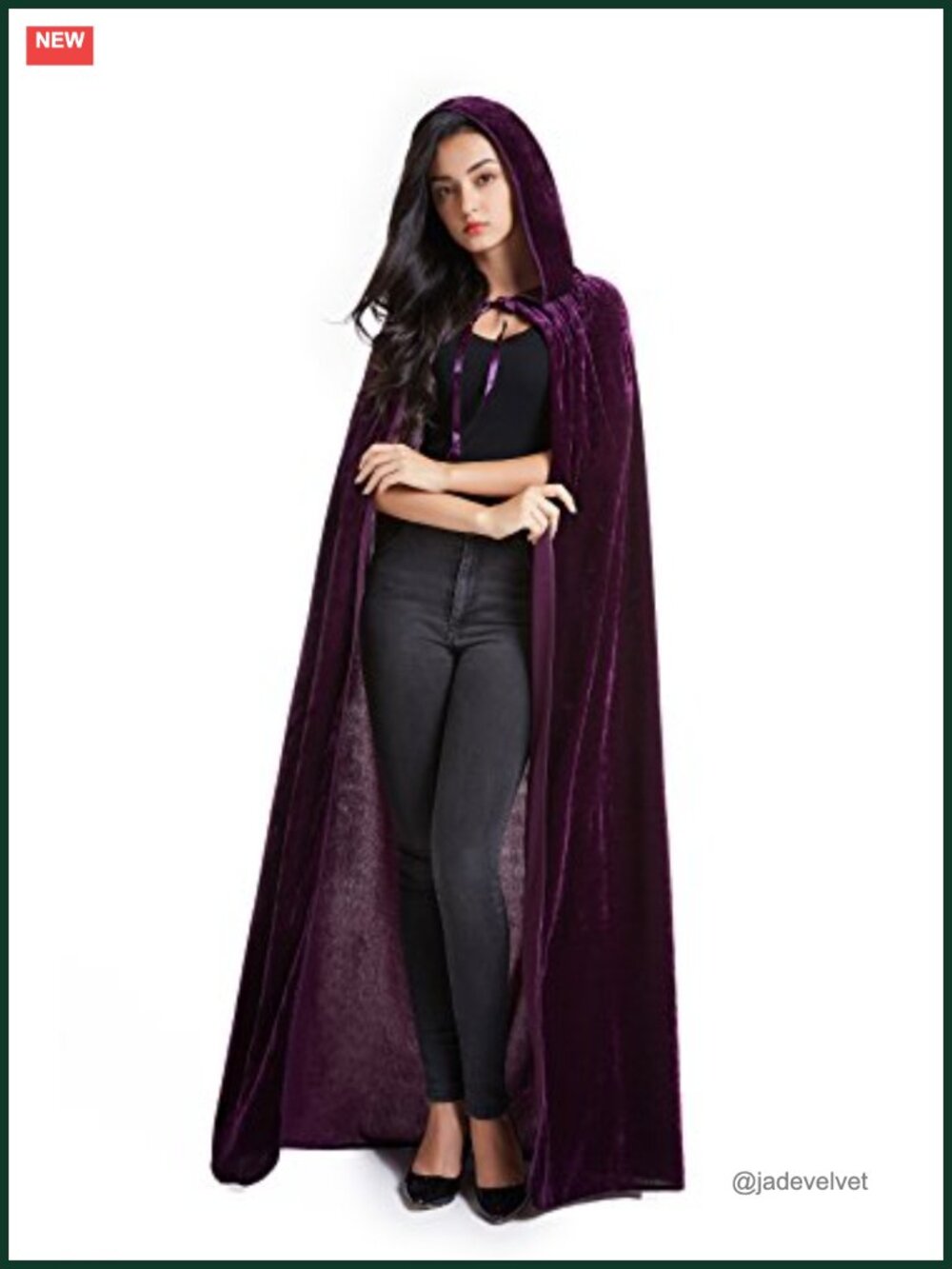 Velvet Hooded Cape Unisex Halloween Cosplay Cloak
